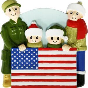Military Family of 4 Ornament
